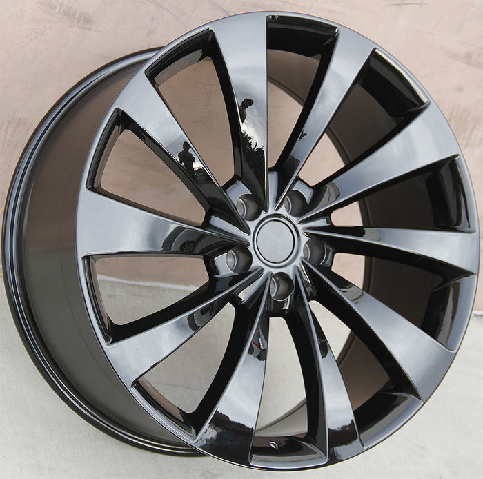 Tesla Wheels 799 22x9/22x10 5x120 Gloss Black fit Model X Model S Turbine