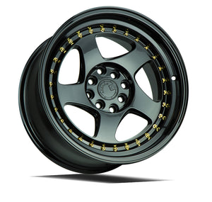 Aodhan Wheels AH01 Gloss Black Gold Rivets