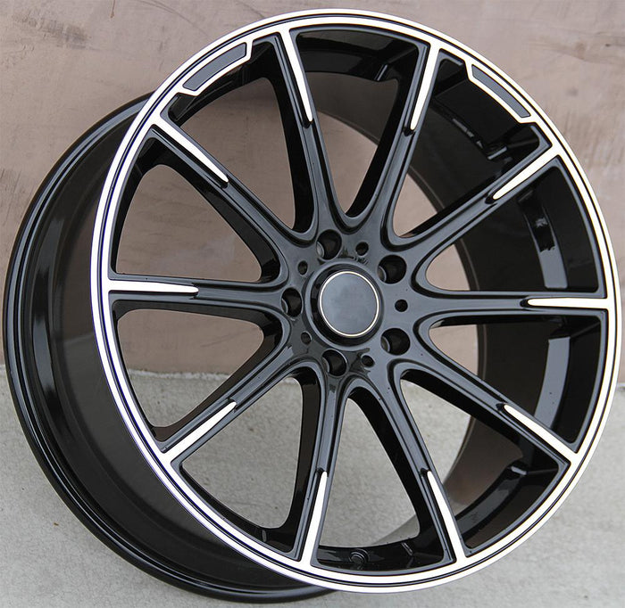 Mercedes Benz Wheels 9996 22x10 5x112 Gloss Black Machined fit ML GL Class 320 350 450 500 550