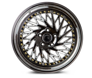 Aodhan Wheels DS03 Passenger Side Vacuum Chrome Gold Rivets