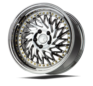 Aodhan Wheels DS03 Passenger Side Vacuum Chrome Gold Rivets