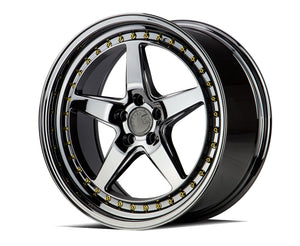 Aodhan Wheels DS05 Black Vacuum Gold Rivets