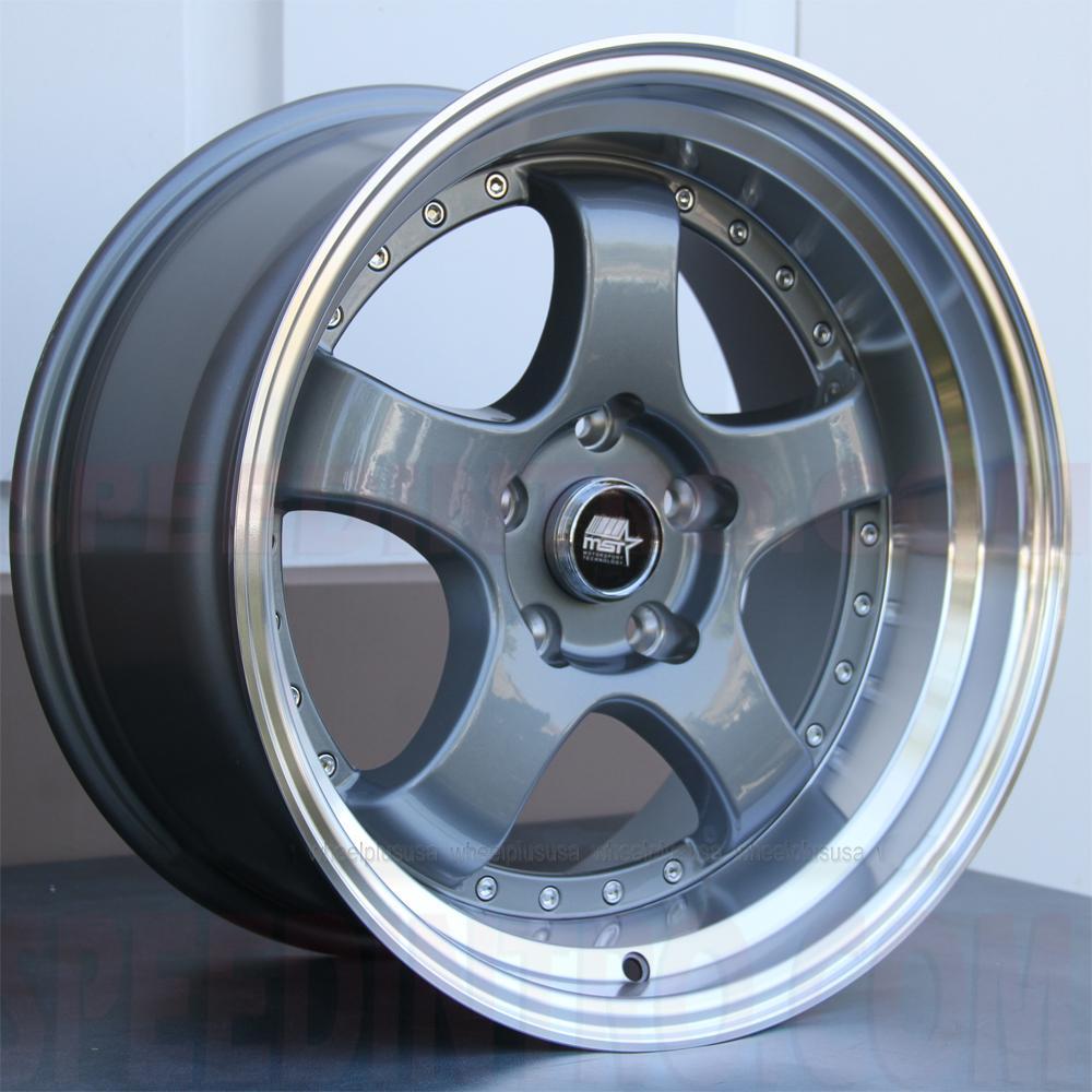 MST Wheels MT07 Gunmetal Machined Lip