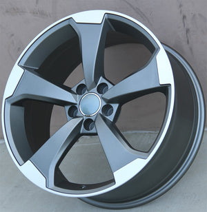 Audi Wheels 5612 20x9 5x112 Gunmetal Machined fit A4 S4 A5 S5 A6 S6 A7 A8 Q3 Q5 TT