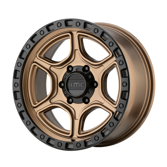 KMC Wheels KM539 Portal Satin Bronze Satin Black Lip