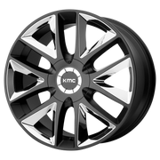 KMC Wheels KM710 Takedown Satin Black Chrome Inserts