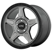 KMC Wheels KM721 Alpine Satin Gray With Black Lip