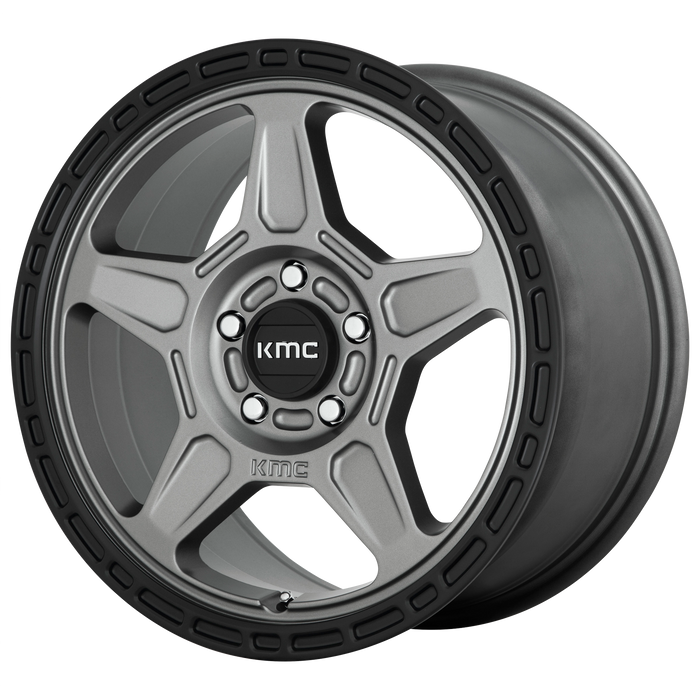 KMC Wheels KM721 Alpine Satin Gray With Black Lip