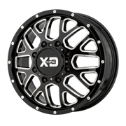 XD Wheels XD843 Grenade Dually Gloss Black Milled - Front