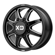 XD Wheels XD845 Pike Dually Gloss Black Milled - Front