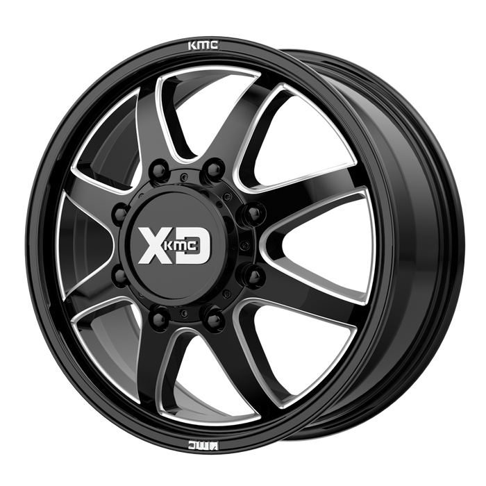 XD Wheels XD845 Pike Dually Gloss Black Milled - Front