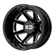 XD Wheels XD845 Pike Dually Gloss Black Milled - Rear