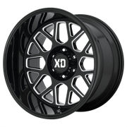 XD Wheels XD849 Grenade 2 Gloss Black Milled